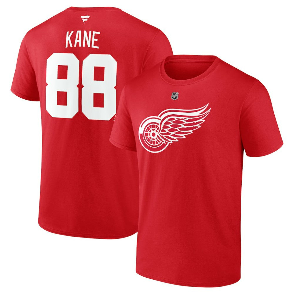Patrick Kane Detroit Red Wings Fanatics Authentic Stack Name & Number T-Shirt - Red T-shirts