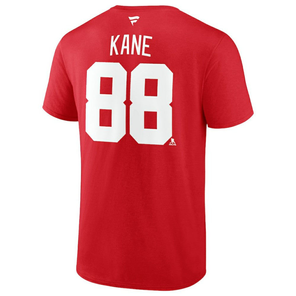 Patrick Kane Detroit Red Wings Fanatics Authentic Stack Name & Number T-Shirt - Red T-shirts