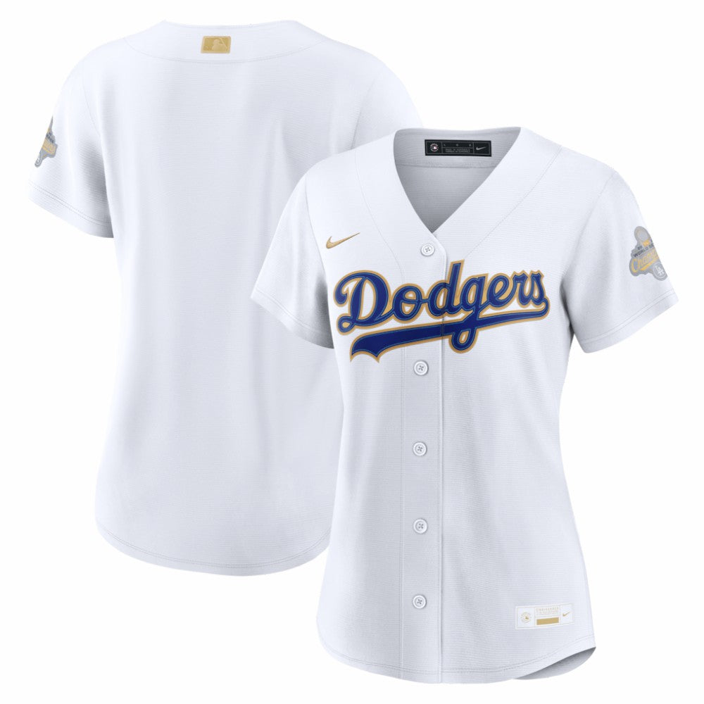 Los Angeles Dodgers Women's 2026 Gold Collection Stadium Jersey White