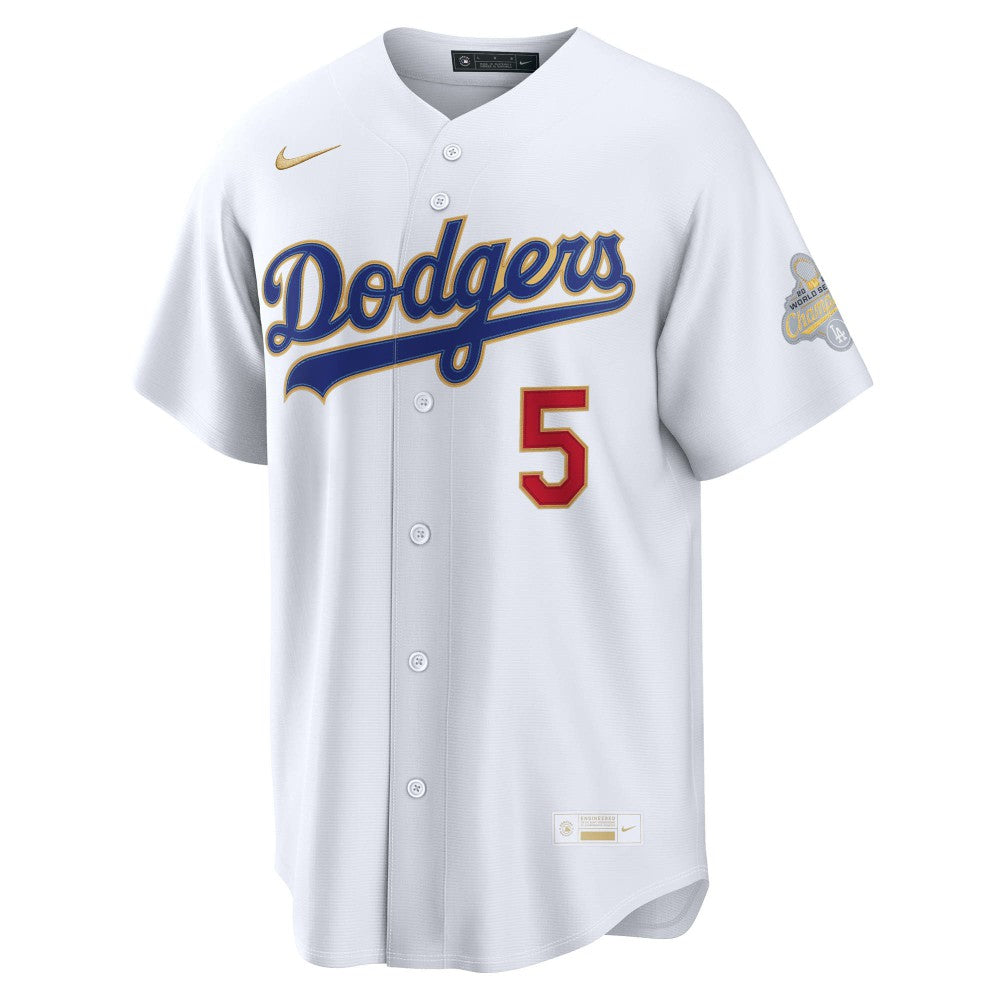Freddie Freeman Los Angeles Dodgers 2026 Gold Collection Stadium Jersey White