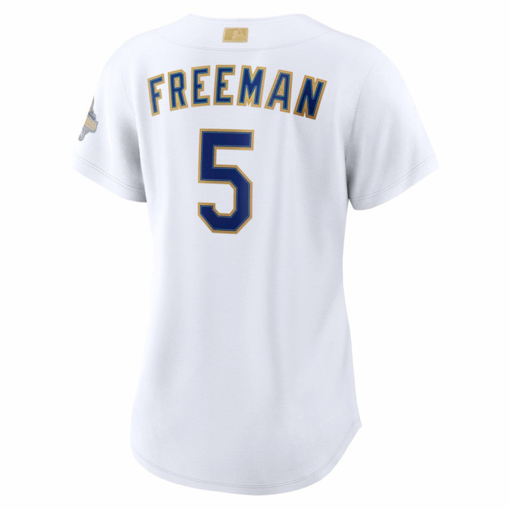 Freddie Freeman Los Angeles Dodgers Women's 2026 Gold Collection Stadium Jersey White