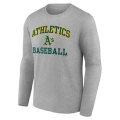 Athletics Logo Athletic Heart & Soul Long Sleeve T-Shirt Heather Gray