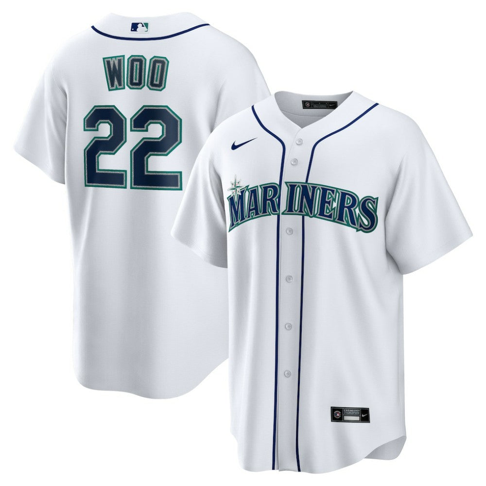 Bryan Woo Seattle Mariners Home Replica Jersey White
