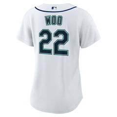 Bryan Woo Seattle Mariners Women's Home Replica Jersey White
