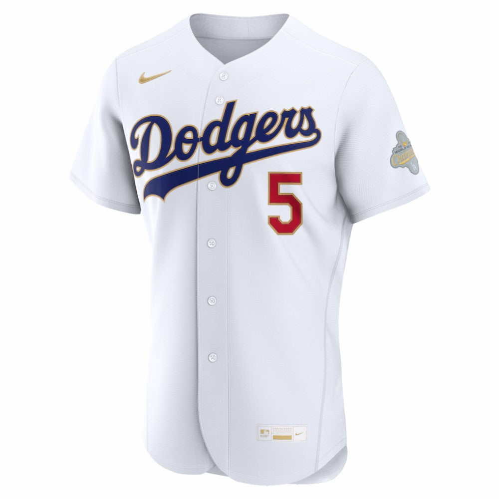 Freddie Freeman Los Angeles Dodgers 2026 Gold Collection Authentic Jersey White