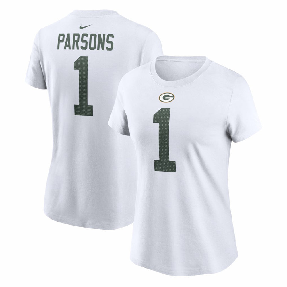 Micah Parsons Green Bay Packers Women's Player Name & Number T-Shirt - White for sale