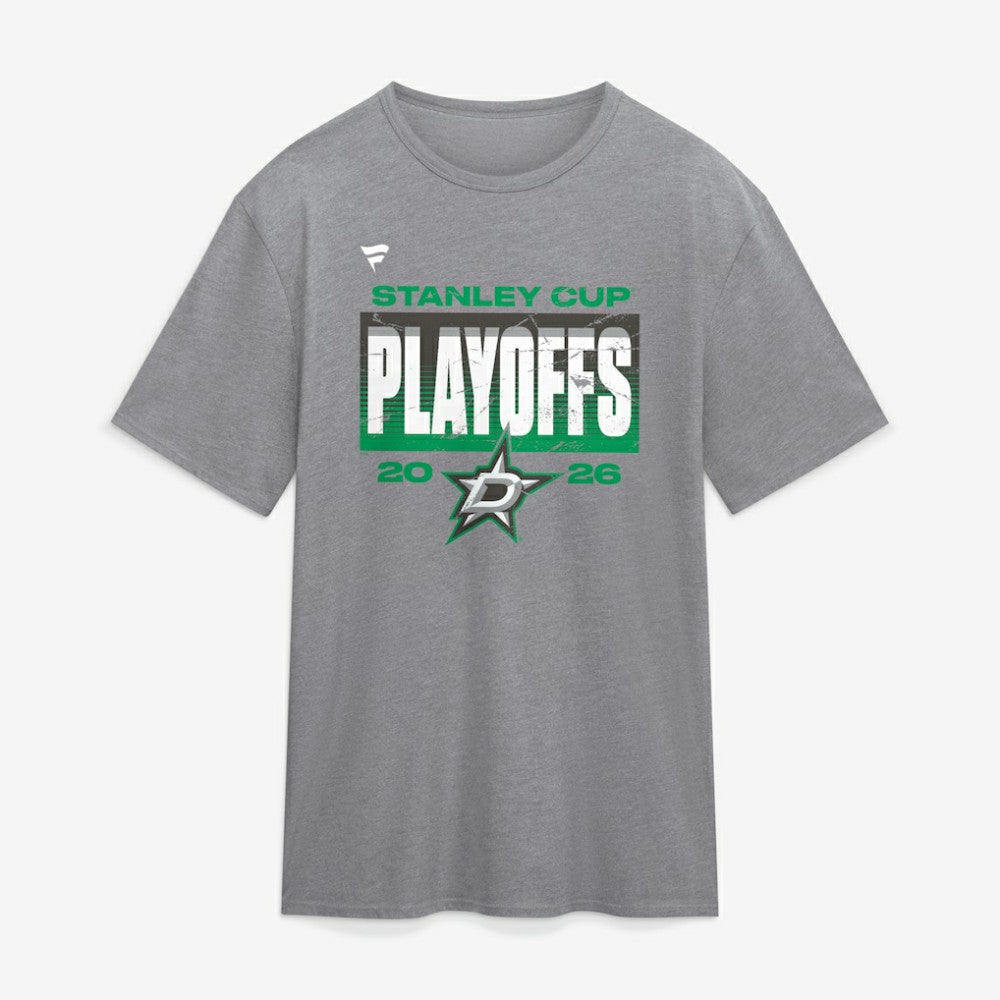 Dallas Stars Fanatics 2026 Stanley Cup Playoffs Vintage Tri-Blend T-Shirt - Athletic Heather Gray T-shirts