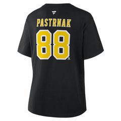David Pastrnak Boston Bruins Fanatics Women's 2026 NHL Stadium Series Authentic Stack Name & Number T-Shirt - Black T-shirts
