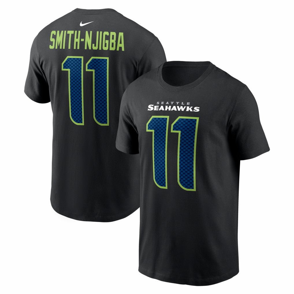 Jaxon Smith-Njigba Seattle Seahawks Carbon Name & Number T-Shirt - Black for sale