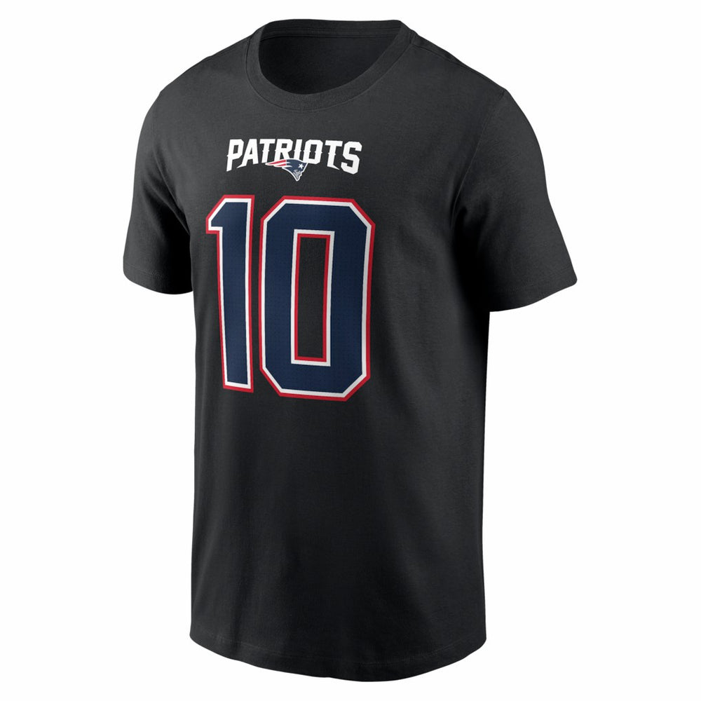 Drake Maye New England Patriots Carbon Name & Number T-Shirt - Black for sale
