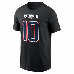 Drake Maye New England Patriots Carbon Name & Number T-Shirt - Black for sale