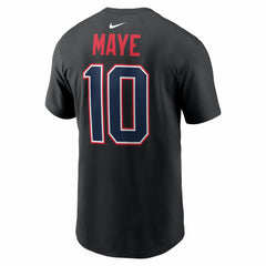 Drake Maye New England Patriots Carbon Name & Number T-Shirt - Black for sale