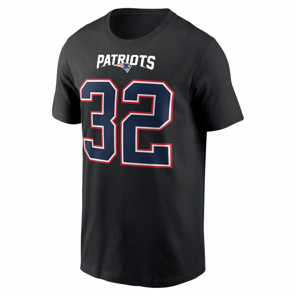 TreVeyon Henderson New England Patriots Carbon Name & Number T-Shirt - Black sale