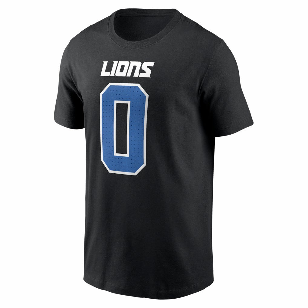 Jahmyr Gibbs Detroit Lions Carbon Name & Number T-Shirt - Black for sale