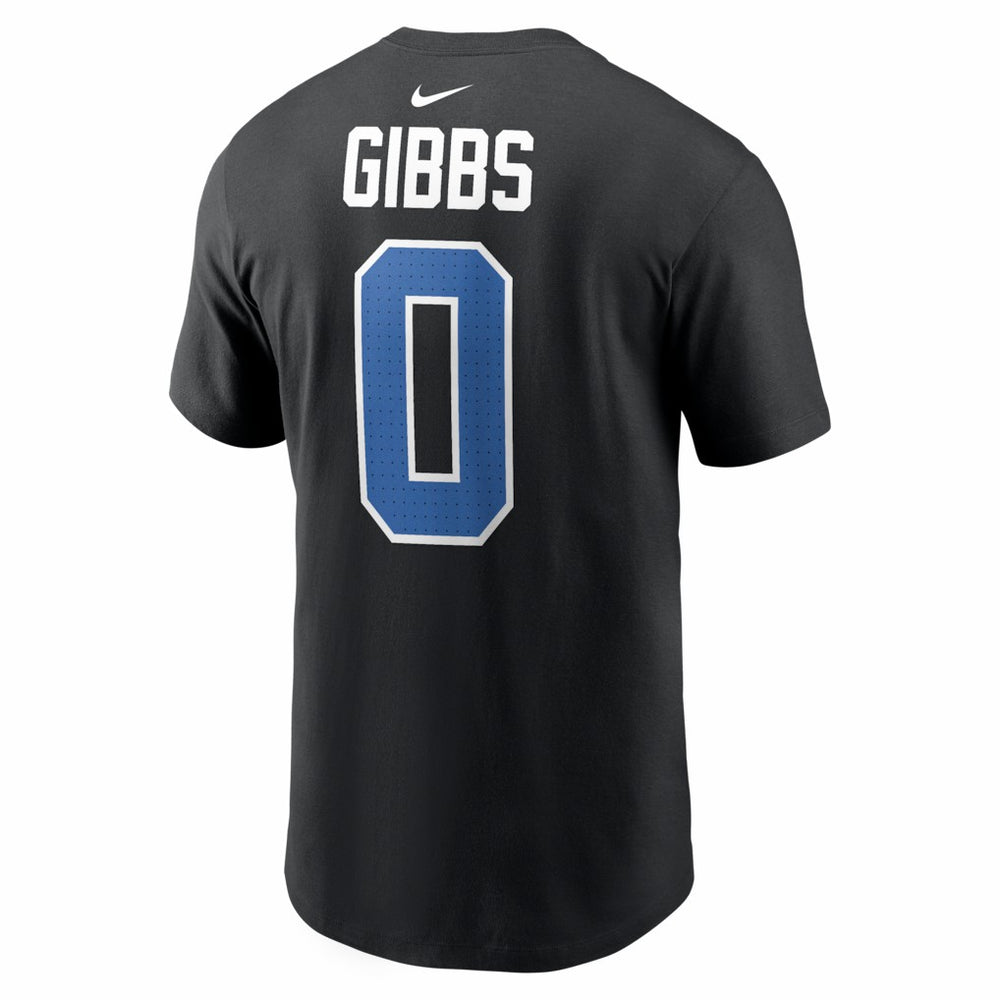 Jahmyr Gibbs Detroit Lions Carbon Name & Number T-Shirt - Black for sale