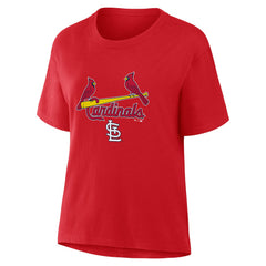 St. Louis Cardinals Women's Lockup Legacy T-Shirt Red