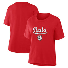 Cincinnati Reds Women's Lockup Legacy T-Shirt Red