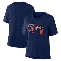Detroit Tigers Women's Lockup Legacy T-Shirt Navy