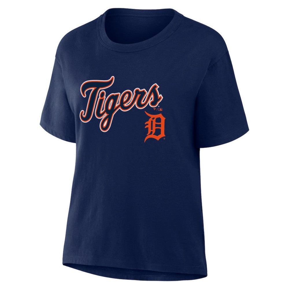 Detroit Tigers Women's Lockup Legacy T-Shirt Navy