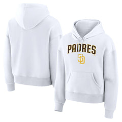San Diego Padres Women's Lockup Legacy Fleece Hoodie White