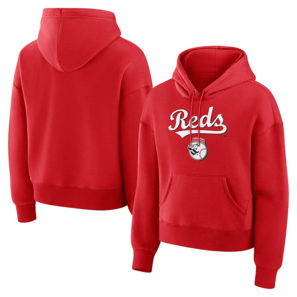 Cincinnati Reds Women's Lockup Legacy Fleece Hoodie Red
