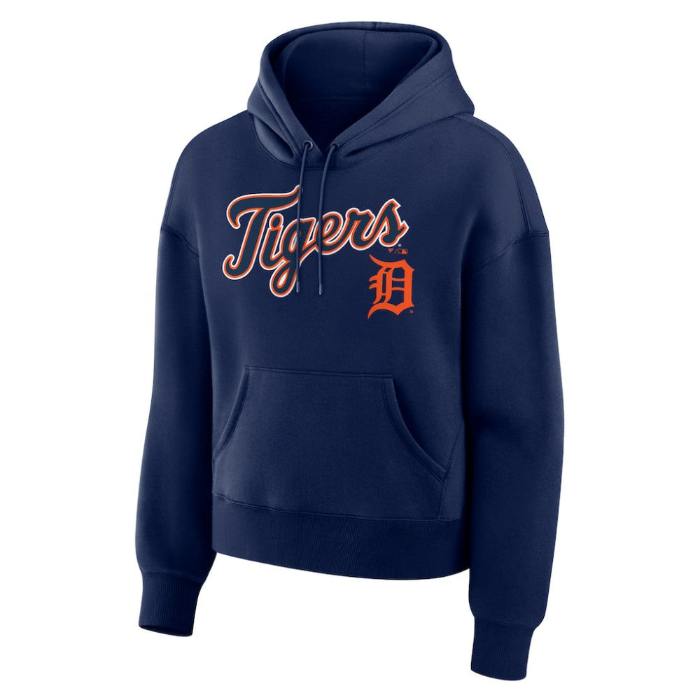 Detroit Tigers Women's Lockup Legacy Fleece Hoodie Navy