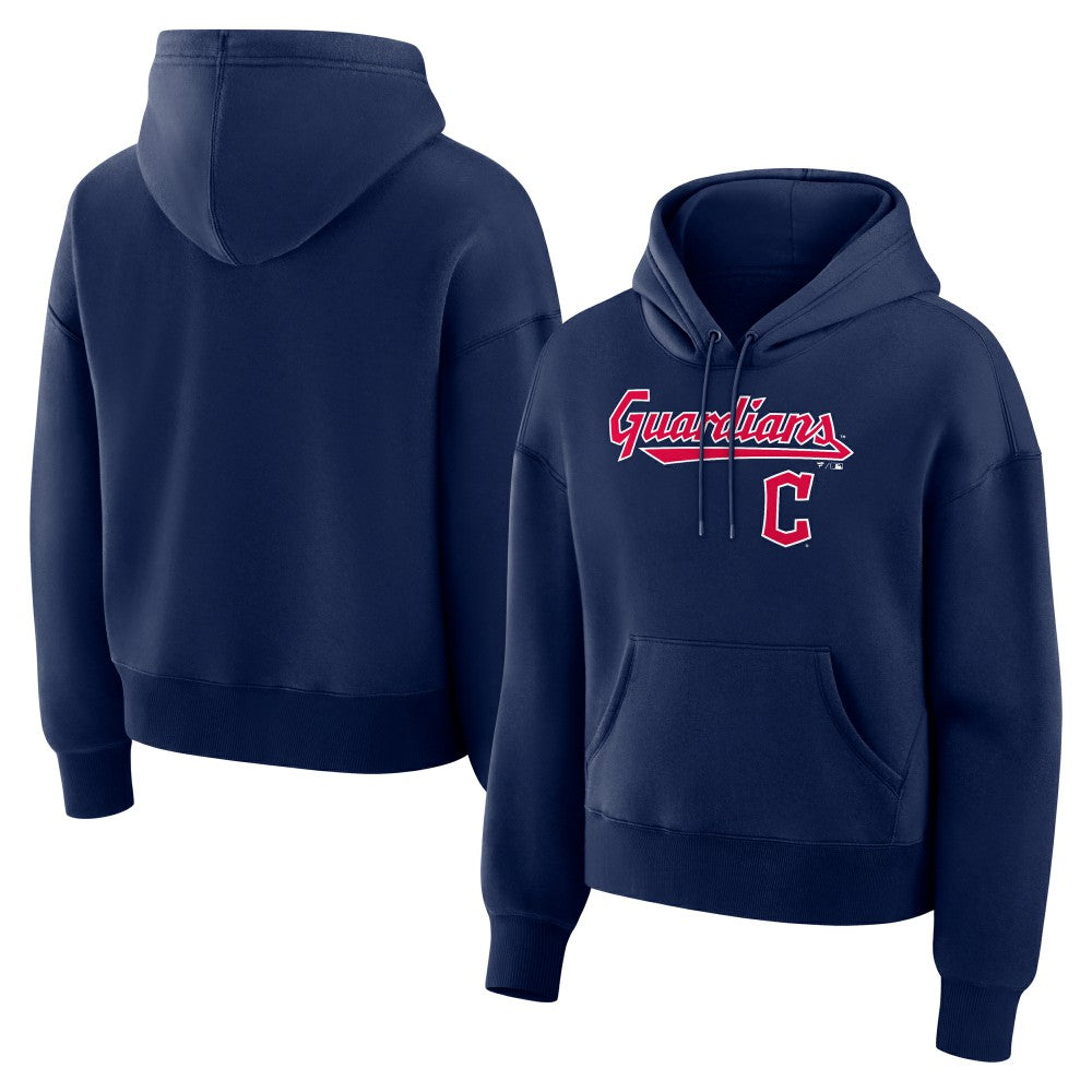 Cleveland Guardians Women's Lockup Legacy Fleece Hoodie Navy