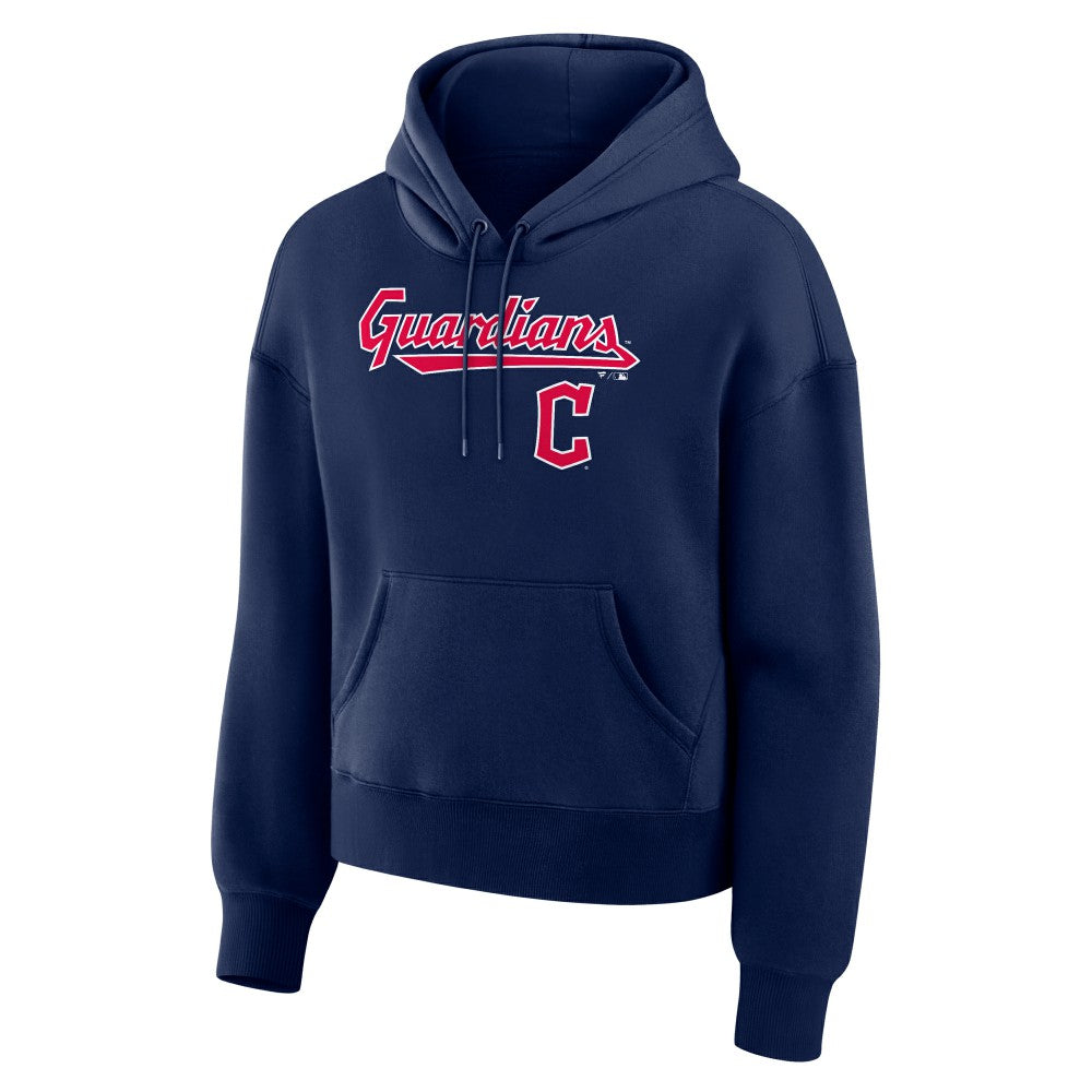 Cleveland Guardians Women's Lockup Legacy Fleece Hoodie Navy