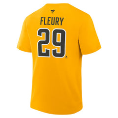 Marc-Andre Fleury Pittsburgh Penguins Fanatics Authentic Stack Name & Number T-Shirt - Gold T-shirts
