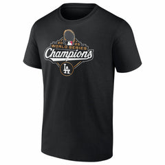 Teoscar Hernández Los Angeles Dodgers 2025 World Series Champions Name & Number T-Shirt Black