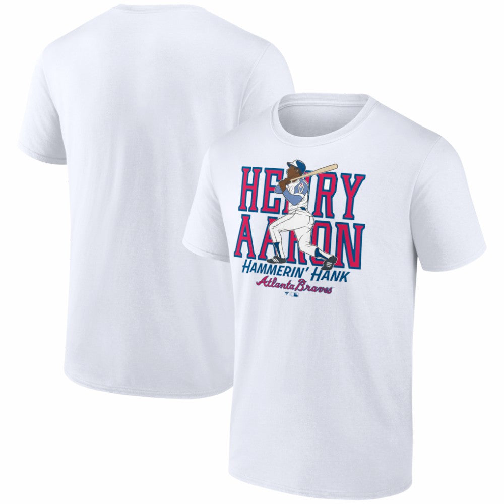 Hank Aaron Atlanta Braves Cooperstown Collection Player T-Shirt White