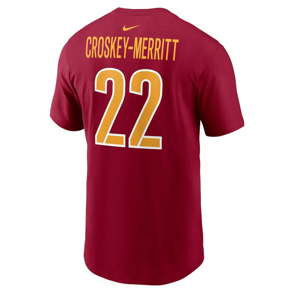 Jacory Croskey-Merritt Washington Commanders Player Name & Number T-Shirt - Burgundy sale