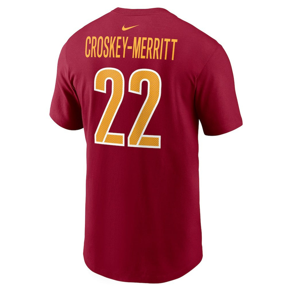 Jacory Croskey-Merritt Washington Commanders Player Name & Number T-Shirt - Burgundy sale