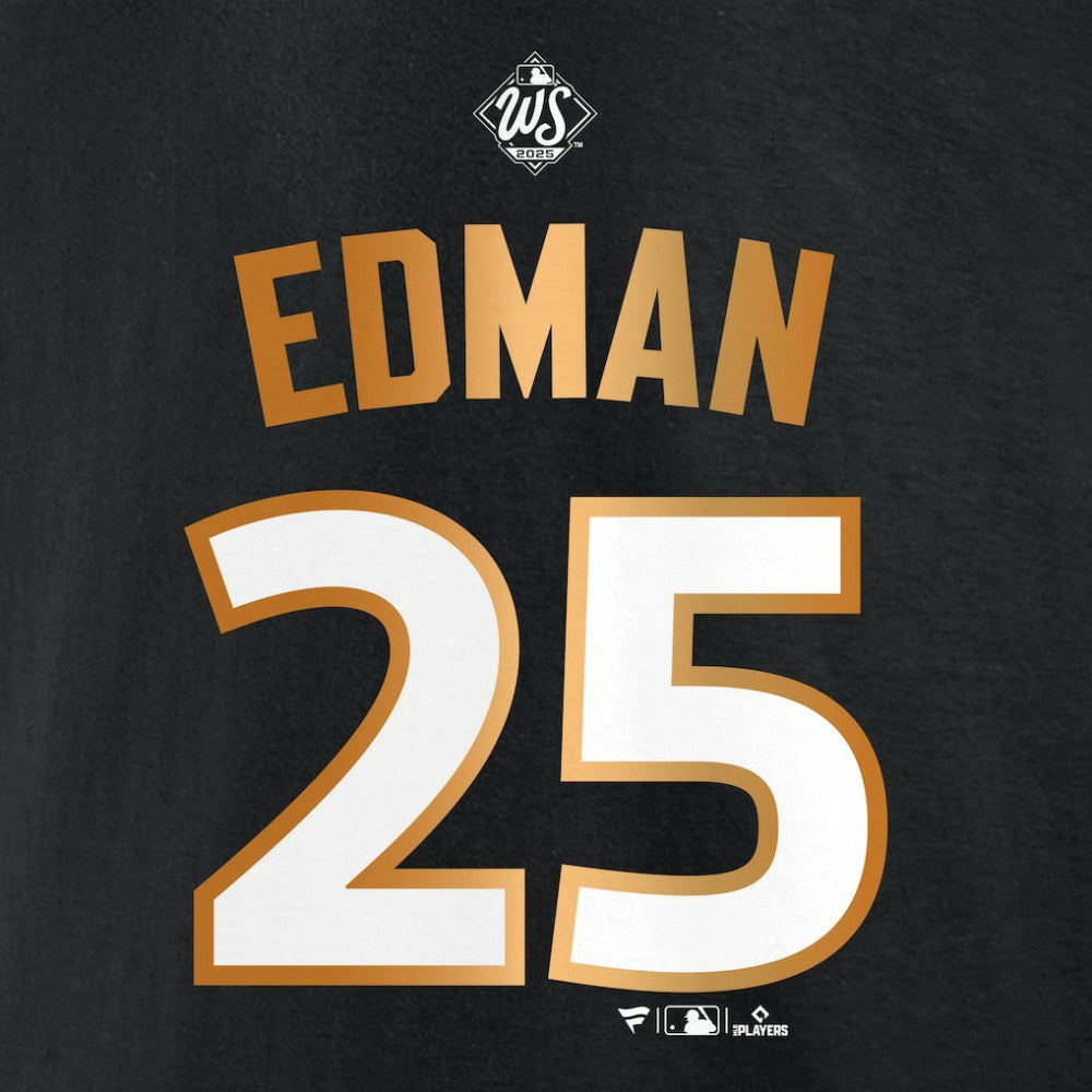 Tommy Edman Los Angeles Dodgers 2025 World Series Champions Name & Number T-Shirt Black