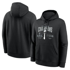 Seattle Seahawks Super Bowl LX Champions Locker Room Trophy Collection Fleece Hoodie - Black outlet