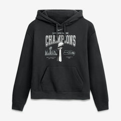Seattle Seahawks Women's Super Bowl LX Champions Locker Room Trophy Collection Hoodie - Black on sale