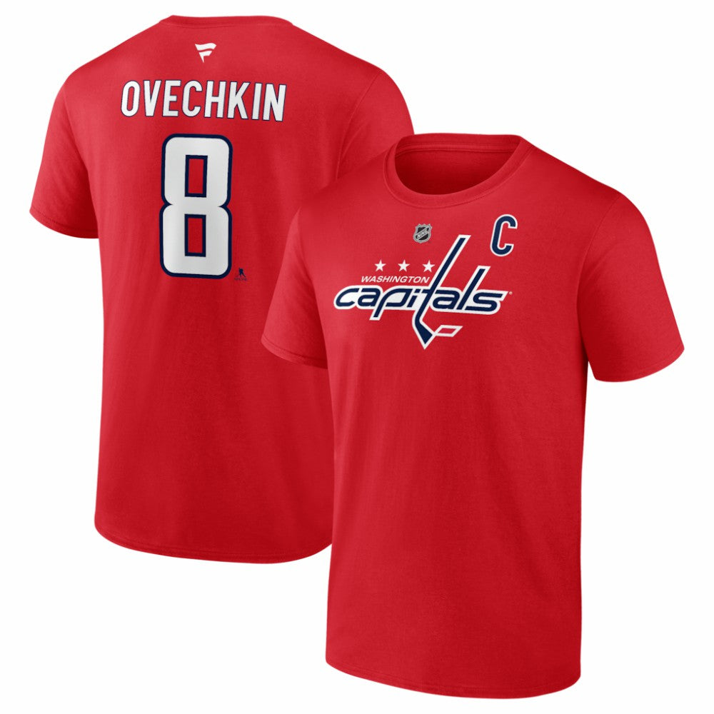 Alexander Ovechkin Washington Capitals Fanatics Authentic Stack Name & Number T-Shirt - Red T-shirts