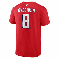 Alexander Ovechkin Washington Capitals Fanatics Authentic Stack Name & Number T-Shirt - Red T-shirts