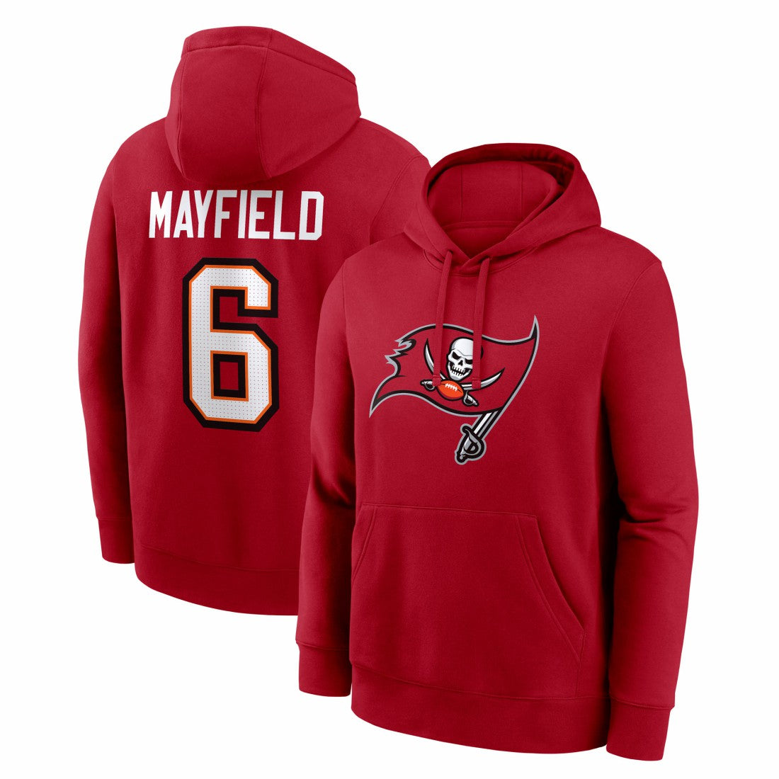 Baker Mayfield Tampa Bay Buccaneers Player Name & Number Fleece Hoodie - Red sale