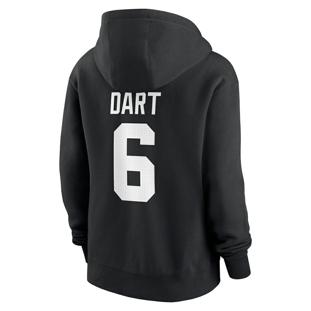 Jaxson Dart New York Giants Women's Player Name & Number Fleece Hoodie - Black online