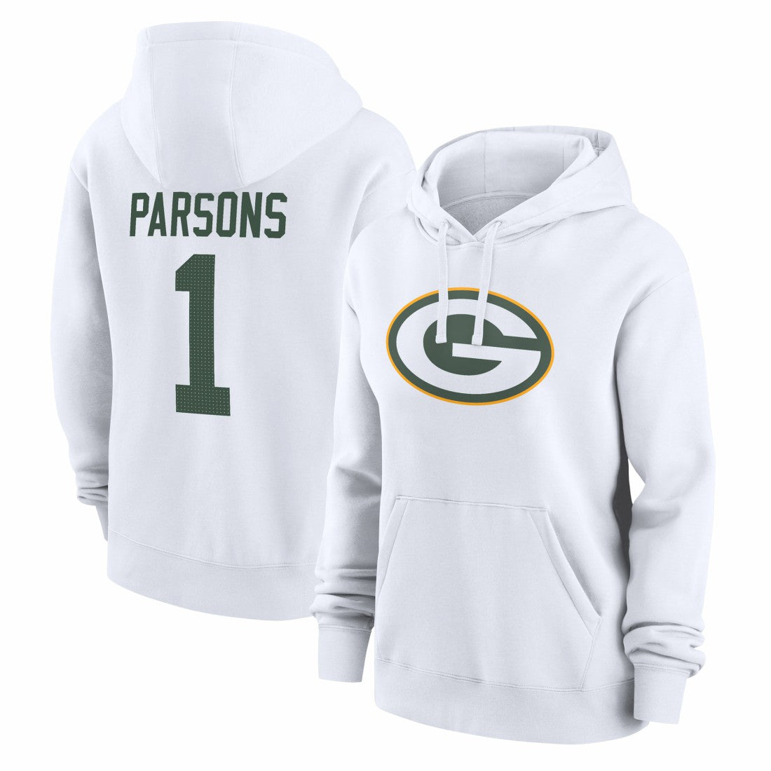 Micah Parsons Green Bay Packers Women's Player Name & Number Fleece Hoodie - White for sale