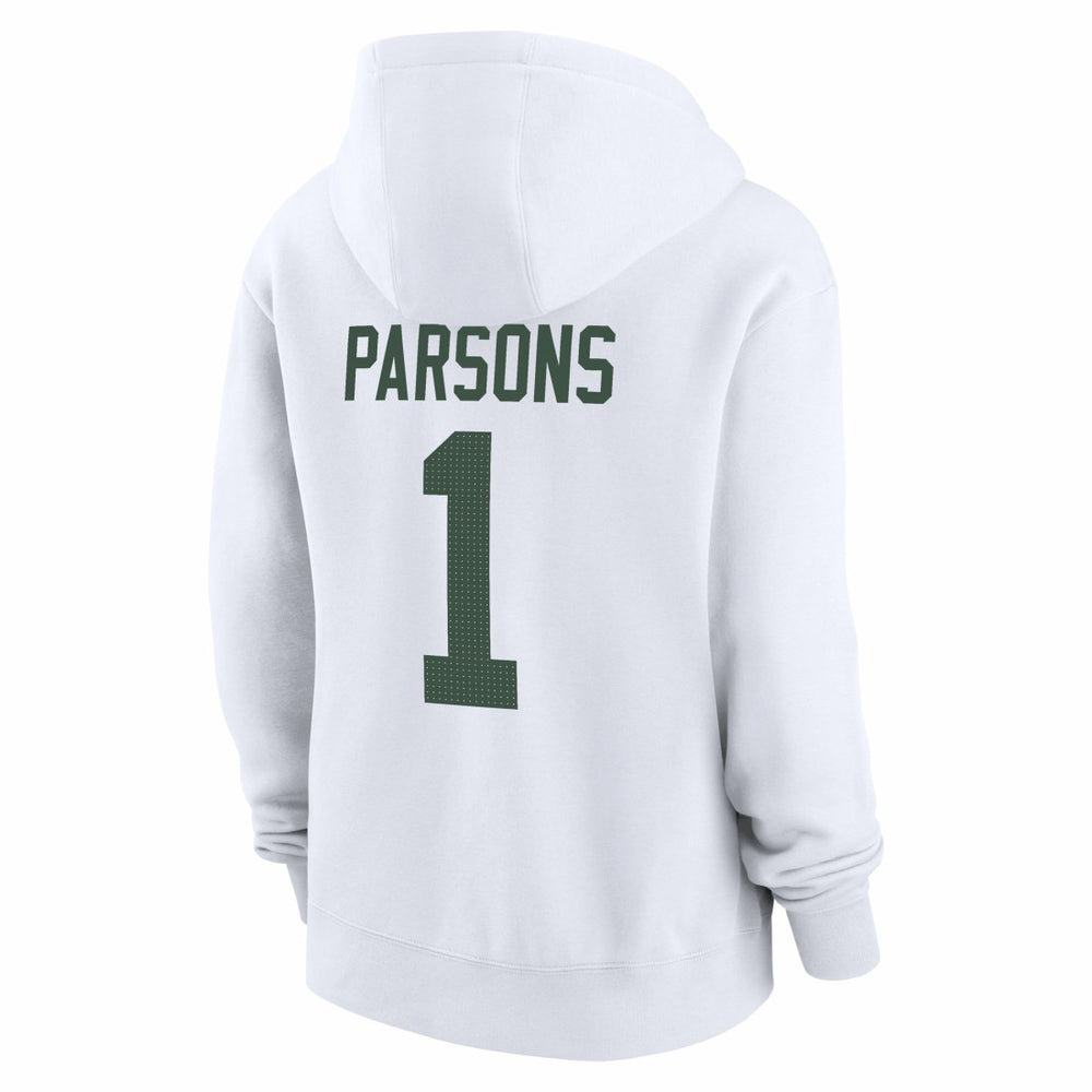 Micah Parsons Green Bay Packers Women's Player Name & Number Fleece Hoodie - White for sale