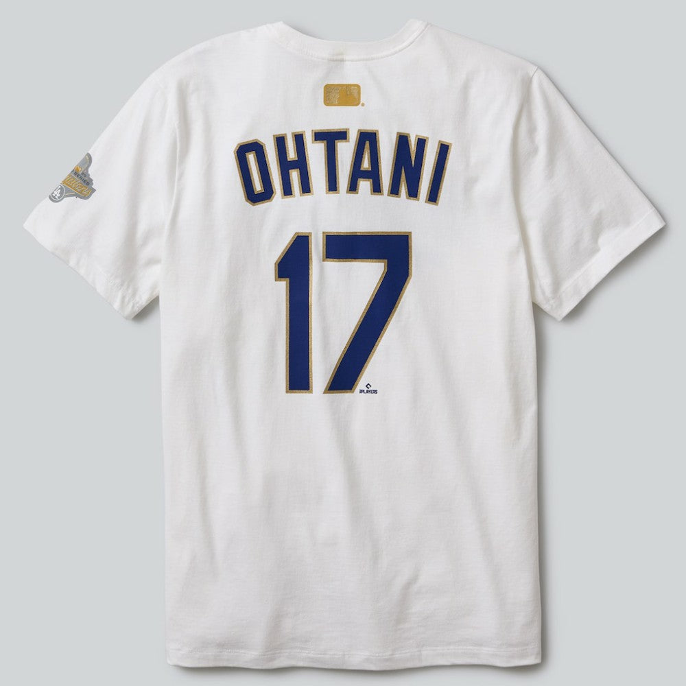 Shohei Ohtani Los Angeles Dodgers 2026 Gold Collection Name & Number T-Shirt White