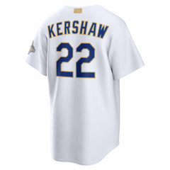 Clayton Kershaw Los Angeles Dodgers 2026 Gold Collection Stadium Jersey White