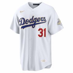 Tyler Glasnow Los Angeles Dodgers 2026 Gold Collection Stadium Jersey White