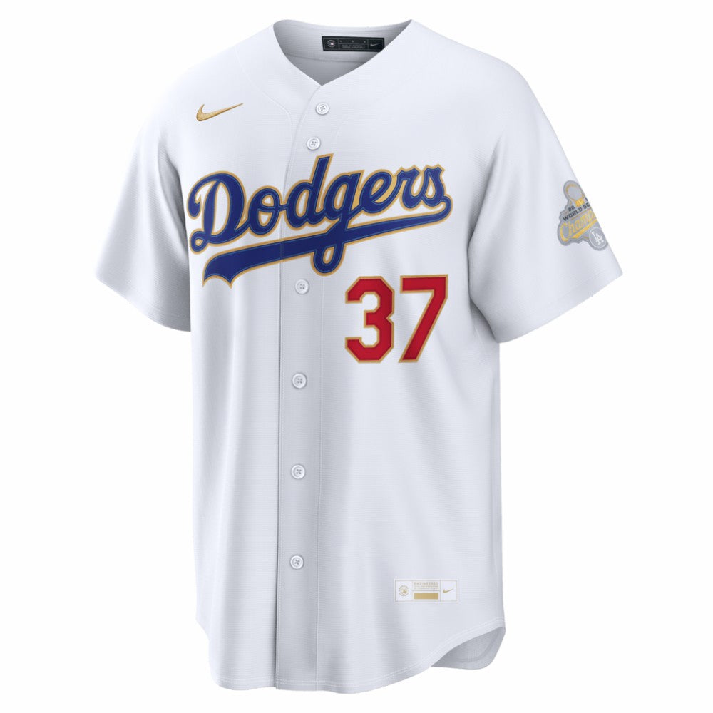 Teoscar Hernández Los Angeles Dodgers 2026 Gold Collection Stadium Jersey White