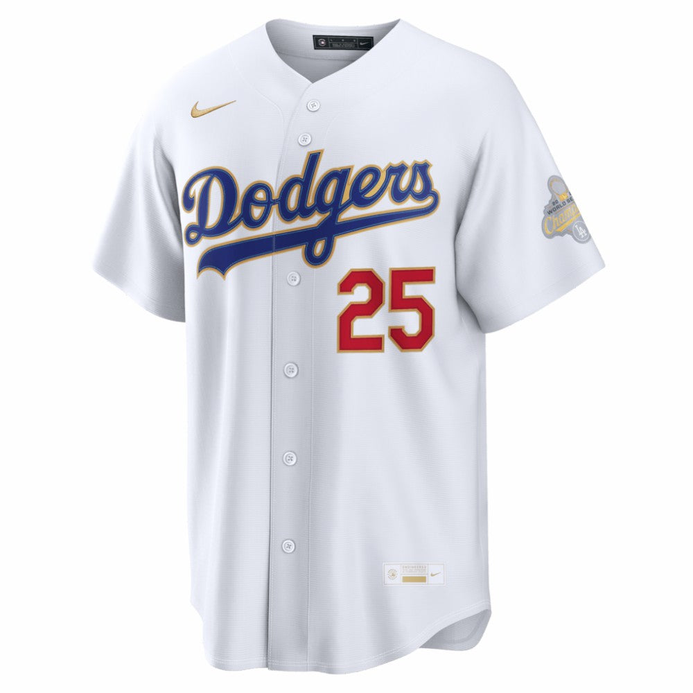 Tommy Edman Los Angeles Dodgers 2026 Gold Collection Stadium Jersey White