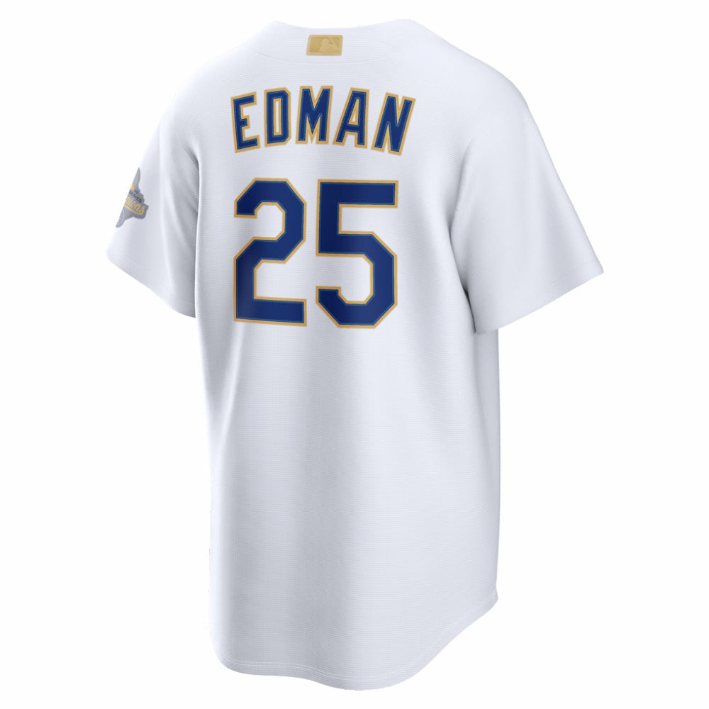 Tommy Edman Los Angeles Dodgers 2026 Gold Collection Stadium Jersey White
