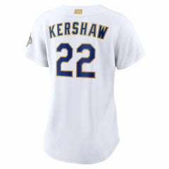 Clayton Kershaw Los Angeles Dodgers Women's 2026 Gold Collection Stadium Jersey White