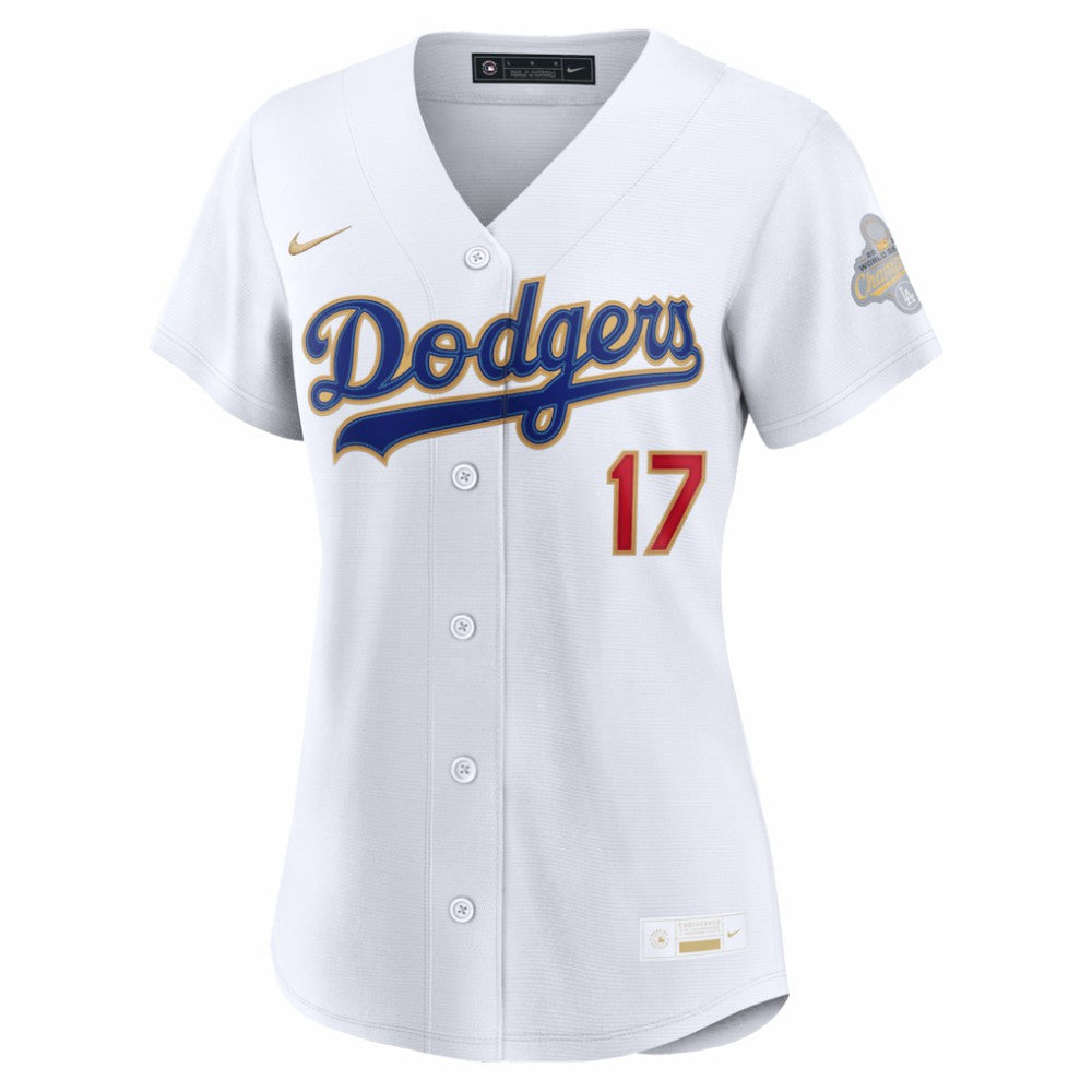 Shohei Ohtani Los Angeles Dodgers Women's 2026 Gold Collection Stadium Jersey White